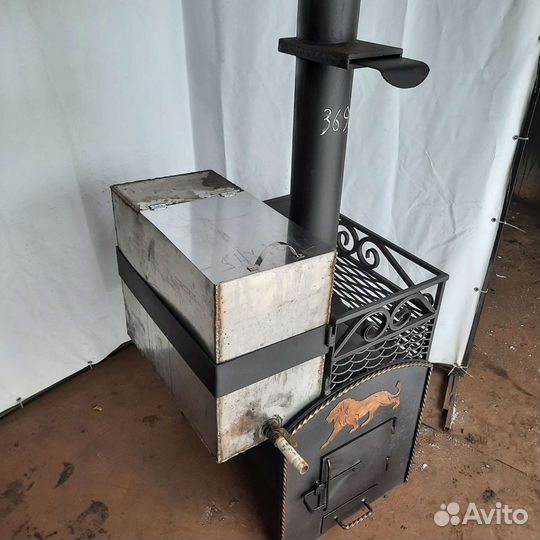 Печь банная с боковым баком