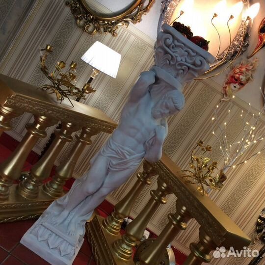 Статуя интерьерная с вазоном «Зевс», 115см