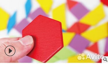 Головоломка пазл Монтессори 155 детали дерево