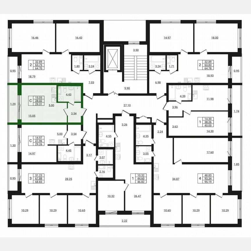 Квартира-студия, 30,1 м², 4/8 эт.