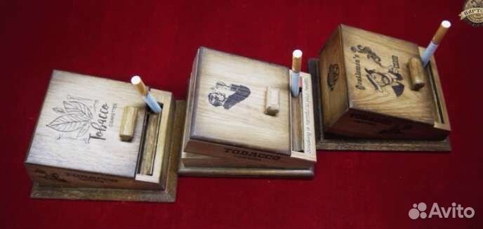 Автоматический портсигар из дерева