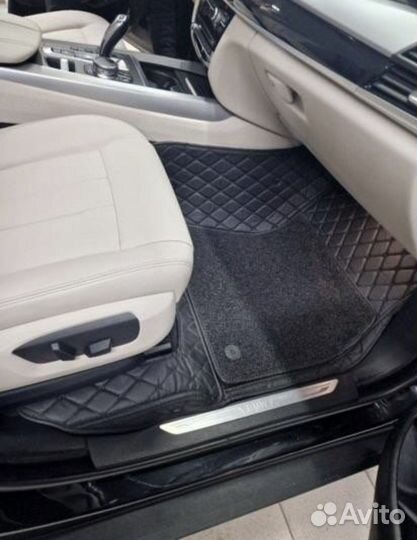 Автомобильные коврики из экокожи 3d