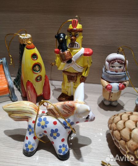 Елочные игрушки фарфор