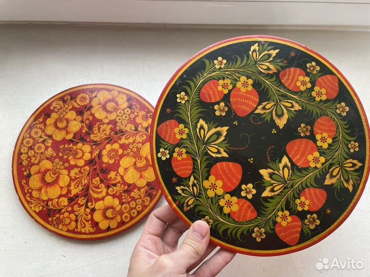 Настенные тарелки ручная роспись хохлома