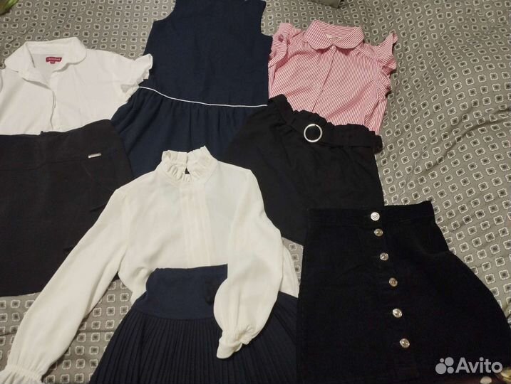 Вещи для девочки для школы размер 128-134 пакетом