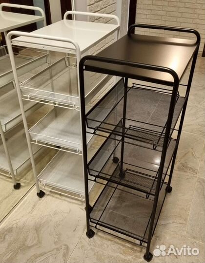 Столик этажерка тележка на колесиках