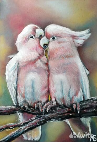 Картина с попугаями 