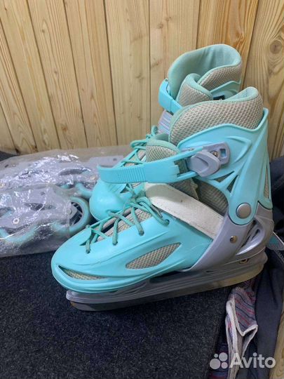 Коньки ролики 2 в 1 раздвижные