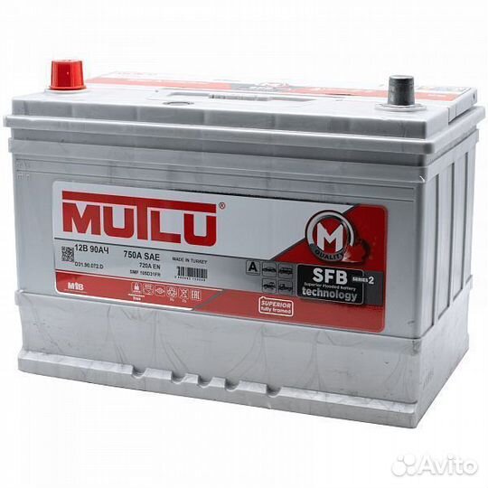 Аккумулятор mutlu SFB 90 А/ч SMF59019 353x175x190