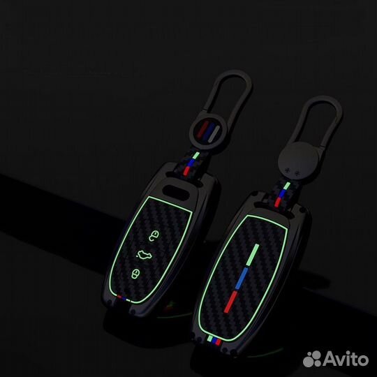 Чехол на ключ Audi / Ауди Carbon Grey 2018-2021