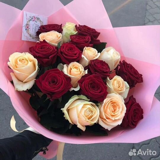 Цветы розы букет