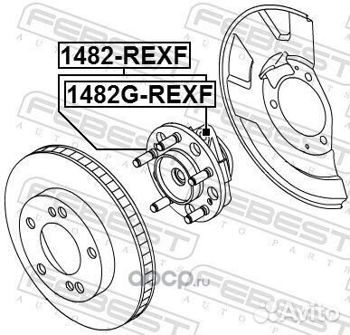 Ступица передняя ssang yong kyron 2005-2012 1482G-rexf