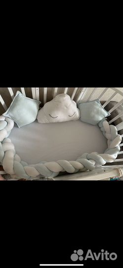 Бортики в кроватку косичка