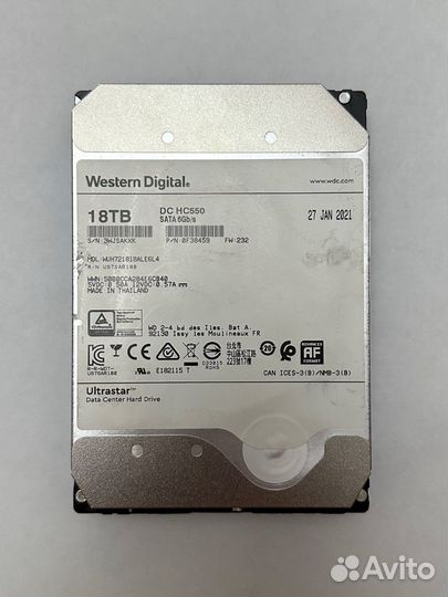 Жесткий диск Western Digital Ultrastar 18Tb