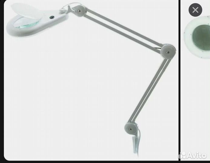 Лупа с подсветкой настольная