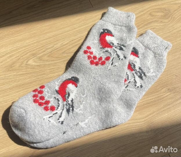 Носки шерстяные вязаные