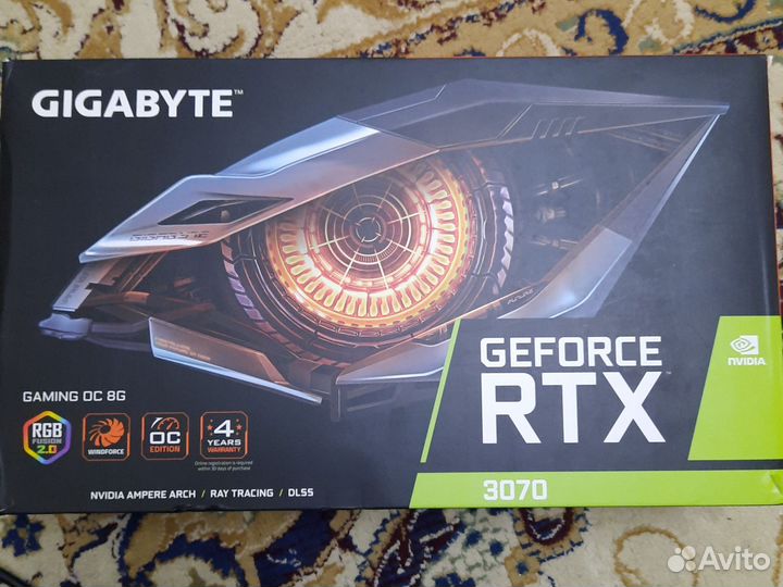 Гигабайт rtx 3070 8 гб