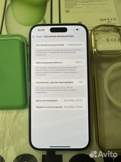 iPhone 15 128gb dual sim акб 100%