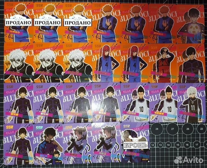 Коллекционные карточки Блю Лок