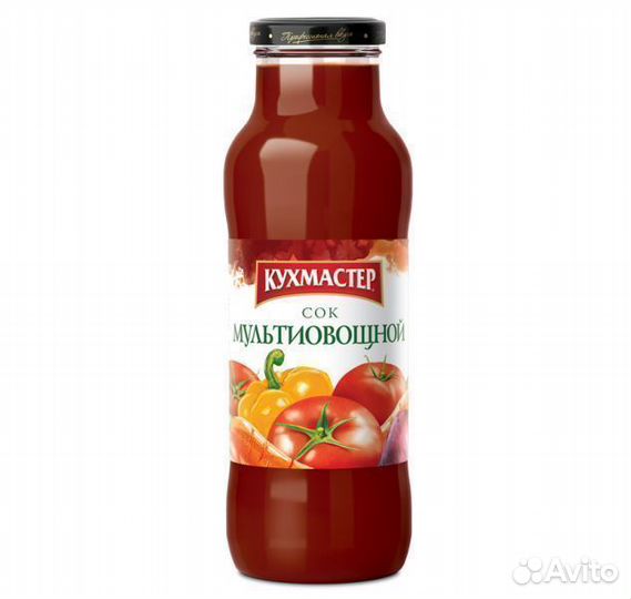 Опт - Сок Кухмастер Мультиовощной с мякотью 700мл