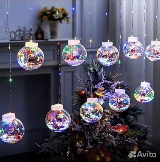 Гирлянда,шары, украшения для дома,бахрома