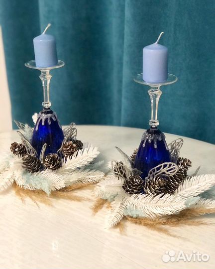 Подсвечники набор Новогодний Рождественский Декор