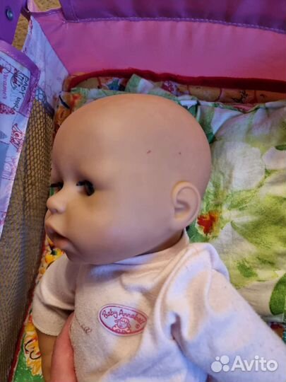 Кукла baby annabell с кроваткой
