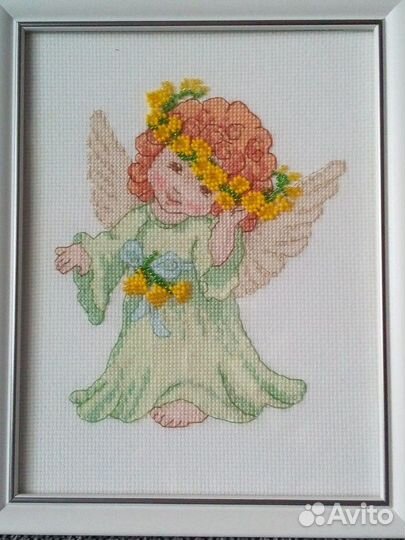 Картина крестиком и бисером «Ангел»