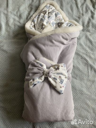 Конверт одеяло на выписку зимний