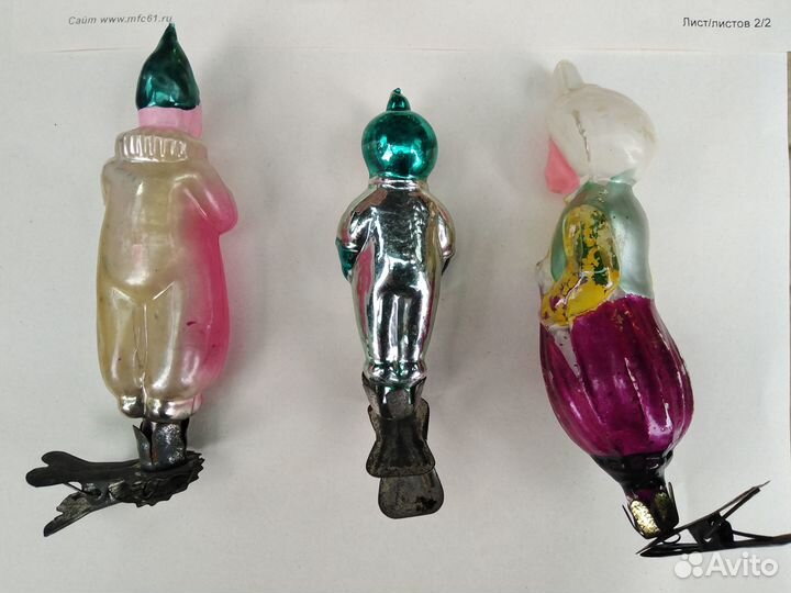 Елочные игрушки СССР на прищепке