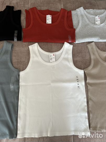 Майка в рубчик Uniqlo 2шт