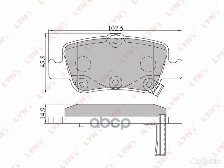 Колодки тормозные зад toyota auris BOS 1.4-1.6