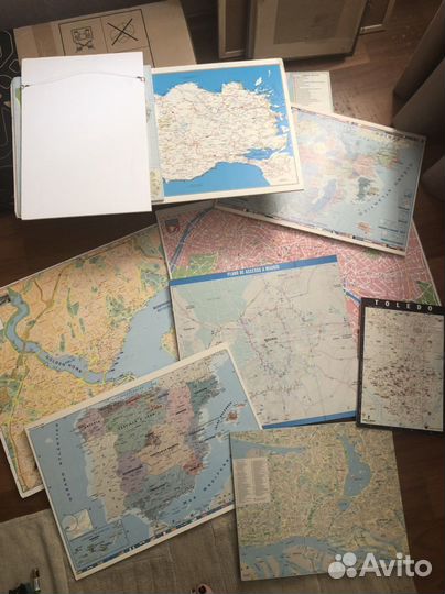 Карты городов и стран настенные