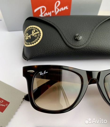 Очки ray ban wayfarer 50 коричневые