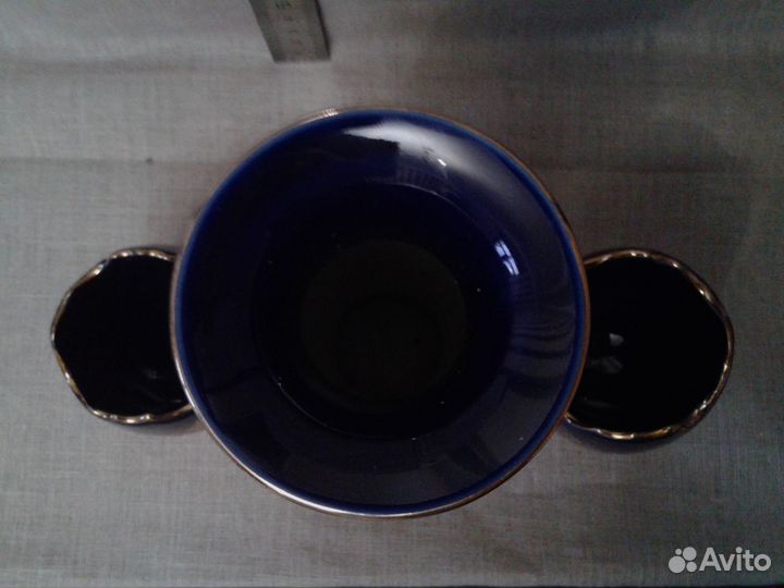 Набор фарфора из 3-х предметов, кобальт