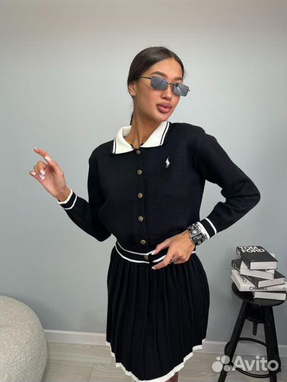 Костюм с юбкой трикотажный