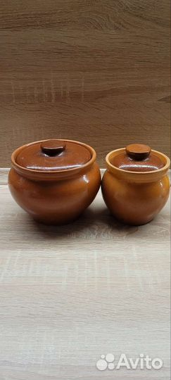 Керамические горшки для запекания 2 шт