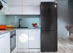Холодильник LG черный no frost+ 2 года гарантии