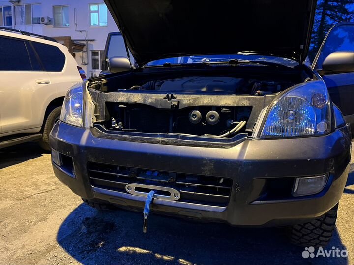 Площадка лебедки в бампер Тойота Прадо 120 Prado