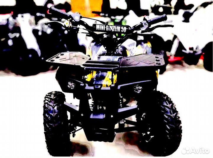 Детский квадроцикл Mini Grizlik X16 (PS) желтый