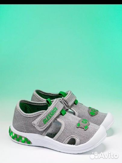 Сандалии текстильные