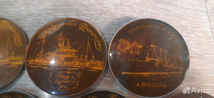 Значки морские корабли, СССР