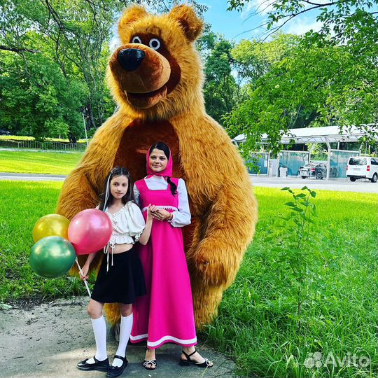 Мишка белый, панда, Коричневый Мишка с Машей