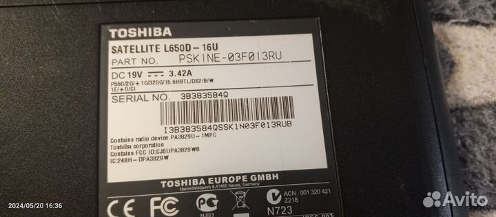 Ноутбук toshiba satellite
