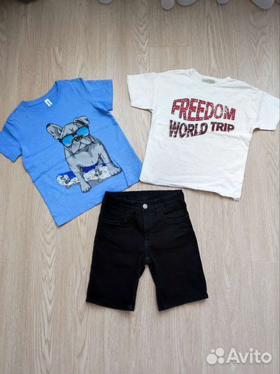 Джинсовые шорты + футболка