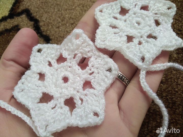 Гирлянда со снежинками Handmade
