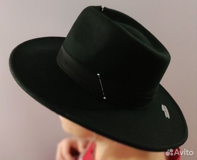 Шляпа фетровая женская черная