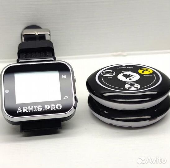 Кнопка вызова официанта и часы пейджер официанта