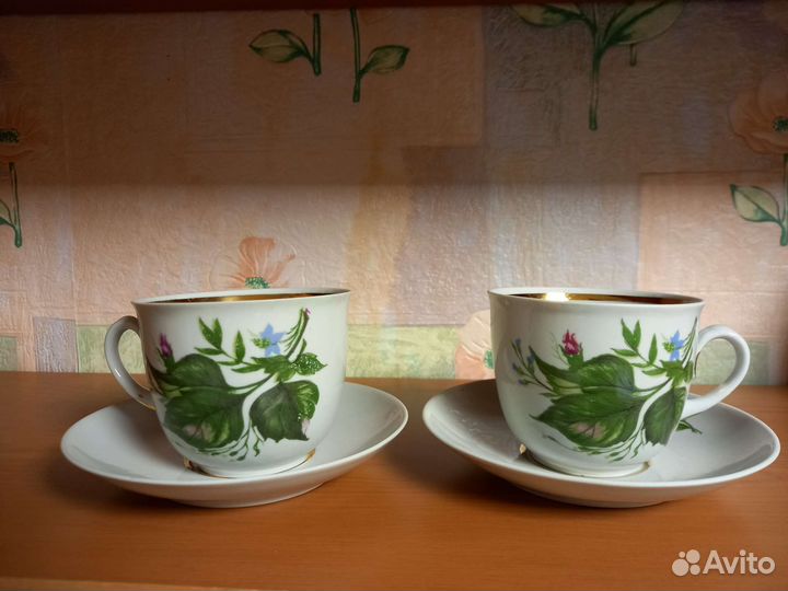 Чайные пары,чашки,блюдца