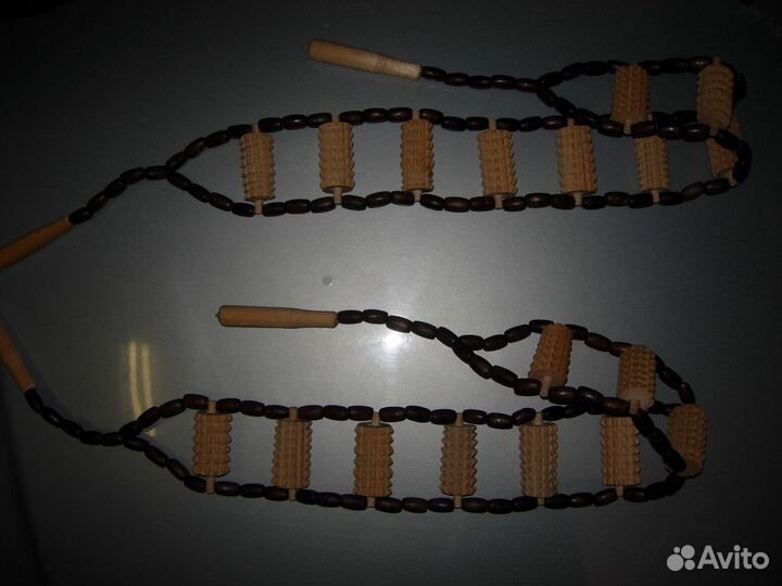 Массажер для тела деревянный роликовый